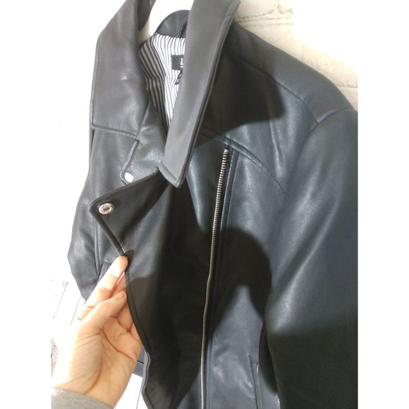 a.n.a Faux black leather jacket, M - Picture 7 of 7